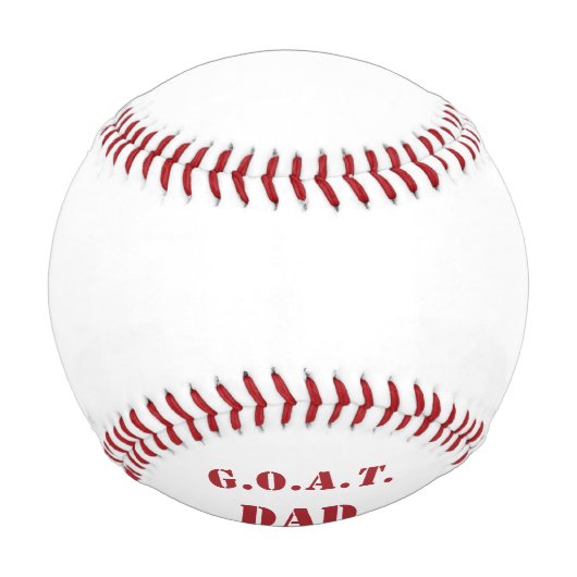 G.O.A.T. Vater Monogramed Baseball (Rückseite)