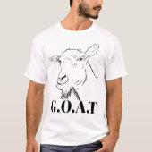 G.O.A.T Zitat Funny Goat Zeichnend T-Shirt (Vorderseite)