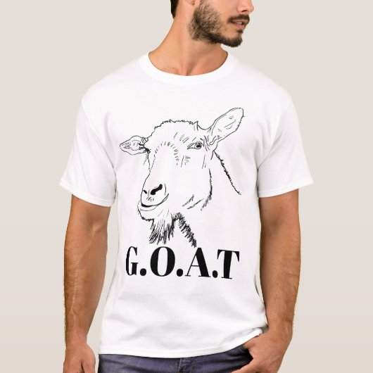 G.O.A.T Zitat Funny Goat Zeichnend T-Shirt (Vorderseite)