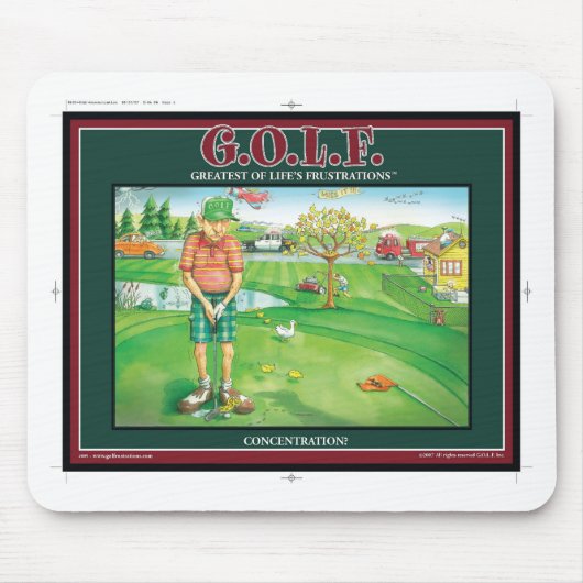 G.O.L.F. AM BESTSTEN VON DEN FRUSTRATIONEN DES MOUSEPAD (Vorne)