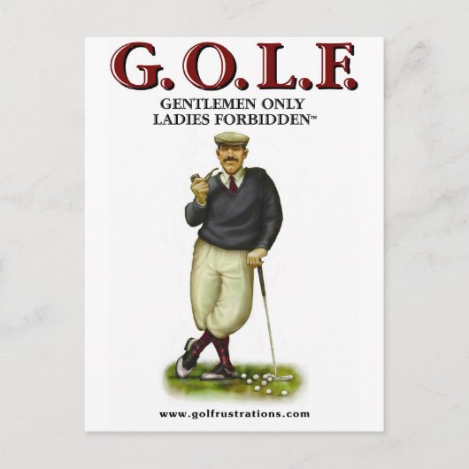 G.O.L.F. GENTLEMEN NUR DAMIT VERBIDDEN POSTKARTE (Vorderseite)