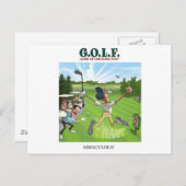 G.O.L.F. SPIEL DES BEGRENZTEN SPASS POSTKARTE (Vorne/Hinten)