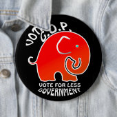 G.O.P. Elephant less Government (Button) Button (Beispiel)