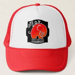 G.O.P. Elephant Less Government (Trucker Hat) Truckerkappe
