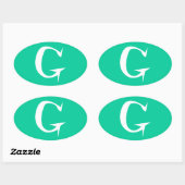 G OVALER AUFKLEBER (Blatt)