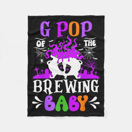 G P Of The Brewing Baby Grandpa To Be Halloween  Fleecedecke (Vorderseite)