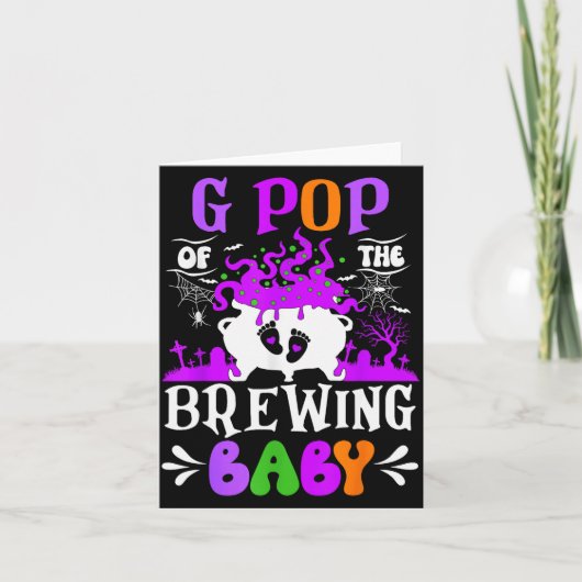 G P Of The Brewing Baby Grandpa To Be Halloween Karte (Vorderseite)