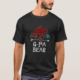 G-Pa Bear Christmas Pajama Red Kariert Buffalo T-Shirt