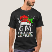 G Pa Claus Christmas Lights Pajama Family Matching T-Shirt (Vorderseite)
