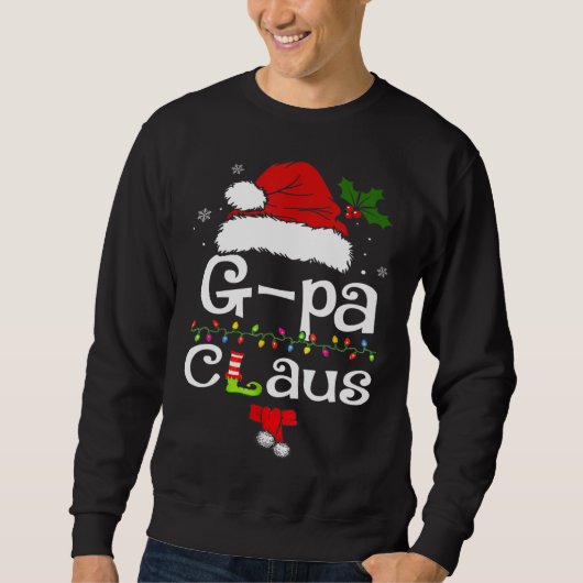 G-Pa Claus Christmas Pajama Familie Matching Xmas Sweatshirt (Vorderseite)
