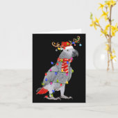 G Parrot Bird Christmas Lights Rentier Weihnachtsm Karte (Gelbe Blume)