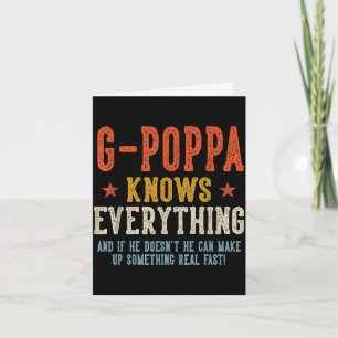 G-Poppa weiß alles zum Vatertag Retro Karte