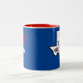 G.R.I.T. - in Texas aufgezogene Mädchen Zweifarbige Tasse (Mittel)