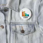 G-raph Funny Giraffe Graph Pun Button (Beispiel)