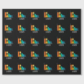 G-raph Funny Giraffe Graph Pun Dark BG Geschenkpapier (Flach)