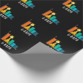 G-raph Funny Giraffe Graph Pun Dark BG Geschenkpapier (Ecke)