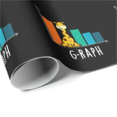 G-raph Funny Giraffe Graph Pun Dark BG Geschenkpapier (Rolleneckpunkt)