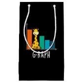 G-raph Funny Giraffe Graph Pun Dark BG Kleine Geschenktüte (Vorderseite)