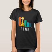 G-raph Funny Giraffe Graph Pun Dark BG T-Shirt (Vorderseite)