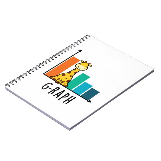 G-raph Funny Giraffe Graph Pun Notizblock (Linke Seite)