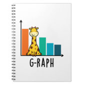 G-raph Funny Giraffe Graph Pun Notizblock (Vorderseite)