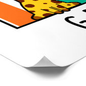 G-raph Funny Giraffe Graph Pun Poster (Ecke)