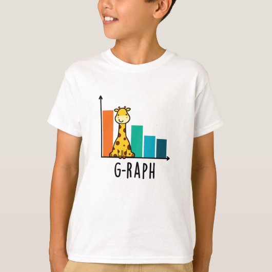 G-raph Funny Giraffe Graph Pun T-Shirt (Vorderseite)
