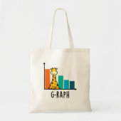 G-raph Funny Giraffe Graph Pun Tragetasche (Vorne)