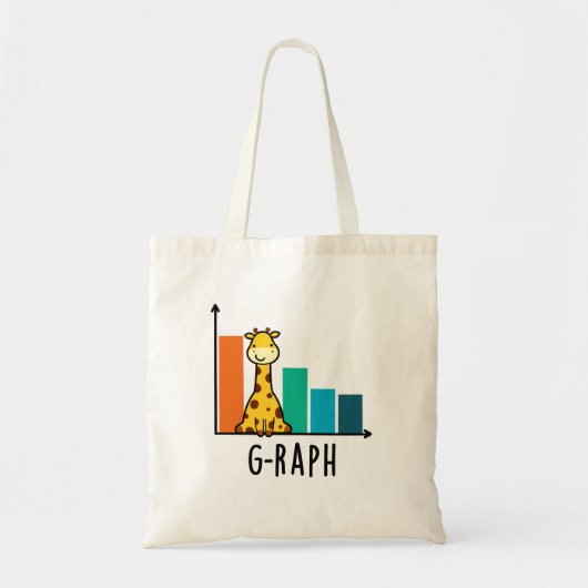 G-raph Funny Giraffe Graph Pun Tragetasche (Vorne)