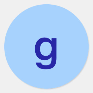 g runder aufkleber