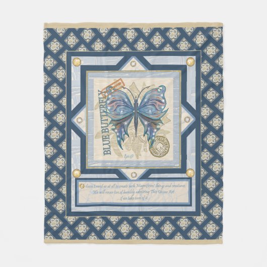 G Schmetterling Fleecedecke (Vorderseite)