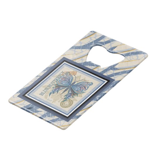 G Schmetterling Geldbeutel Flaschenöffner (Vorderseite Schrägansicht)