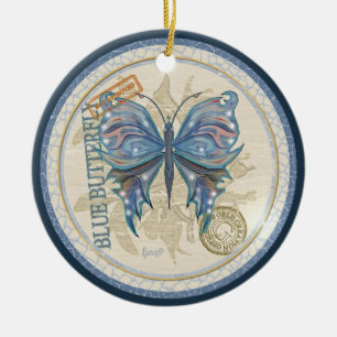 G Schmetterling Keramik Ornament