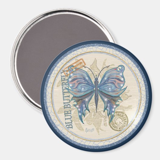 G Schmetterling Magnet (Vorderseite/Rückseite)