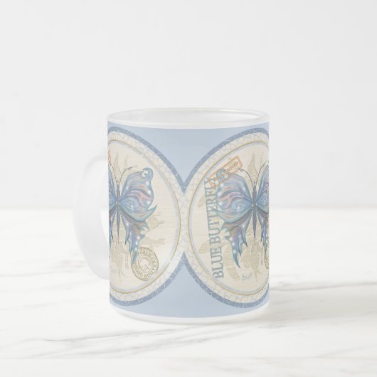 G Schmetterling Mattglastasse (Vorderseite Links)