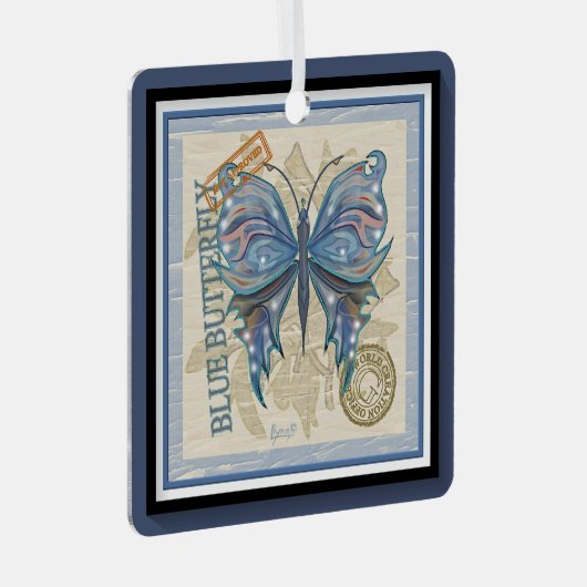 G Schmetterling Ornament Aus Metall (Vorderseite Rechts)