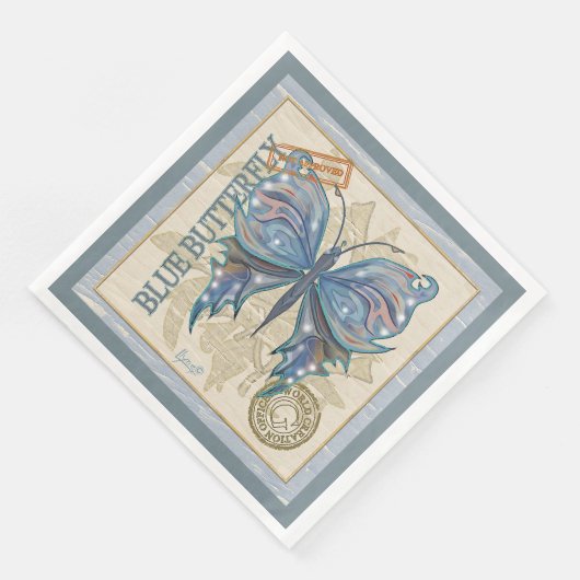 G Schmetterling Serviette (Ecke)