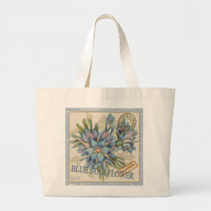 G Schöpfung Büro blaue Blume Jumbo Stoffbeutel
