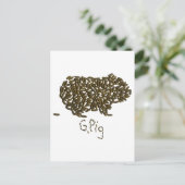 "G. Schweinefleisch" mit klassischer Guinea Postkarte (Stehend Vorderseite)