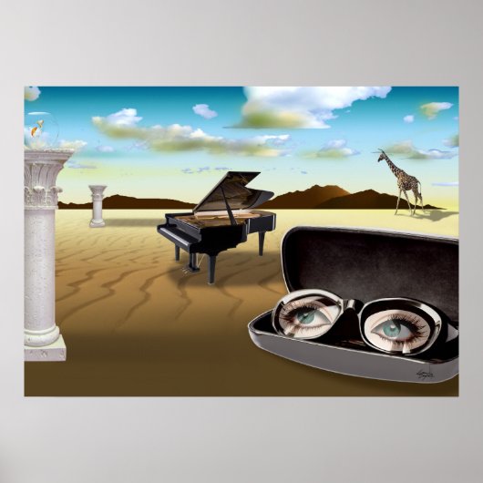 G Sharp in der Wüste - Surreal Poster (Vorne)