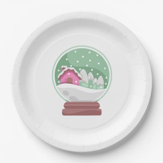 G Snow Globe Pappteller (Vorderseite)