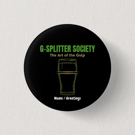 G-Splitter Gesellschaft Die Kunst des Gulp PintCul Button (Vorderseite)