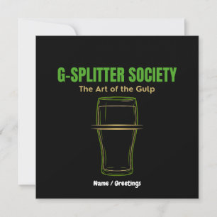 G-Splitter Gesellschaft Die Kunst des Schlucks Pin Einladung