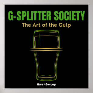 G-Splitter Gesellschaft Die Kunst des Schlucks Pin Poster