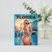 G-STRING BIKINI GIRL FLORIDA POSTCARDS POSTKARTE (Stehend Vorderseite)