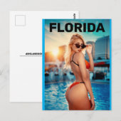 G-STRING BIKINI GIRL FLORIDA POSTCARDS POSTKARTE (Vorne/Hinten)