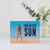 G-STRING BIKINI MÄDCHENSTRAND FLORIDA POSTCARDS POSTKARTE (Stehend Vorderseite)