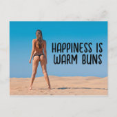 G-STRING BIKINI STRAND MÄDCHEN WARME BUNS POSTCARD POSTKARTE (Vorderseite)