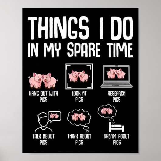 G Things I Do In My Spare Time Women Kids Poster (Vorne)