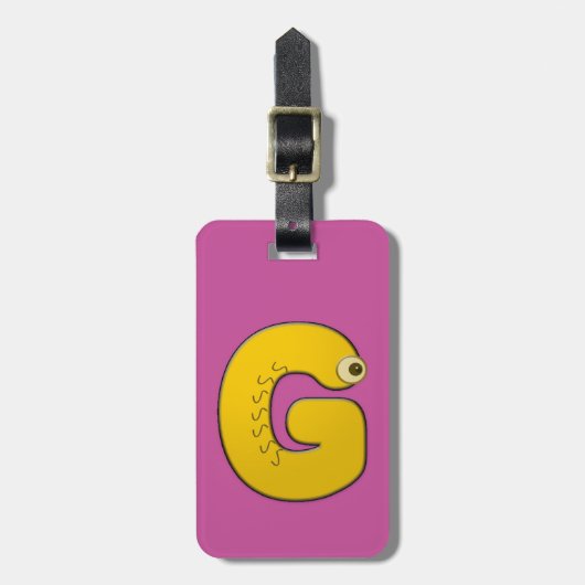 G - Tiermonogramm - Gepäckanhänger (Vorderseite vertikal)